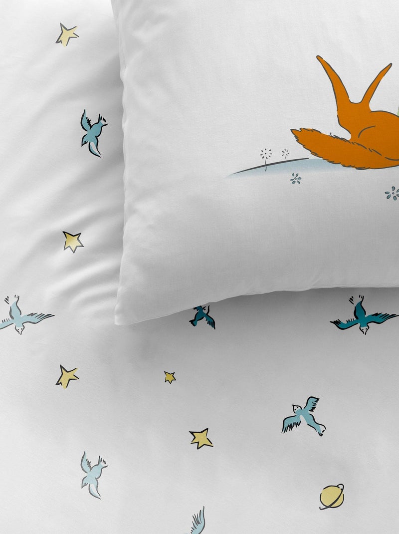 Parure de lit imprimée 100% coton, le petit prince birds Blanc - Kiabi