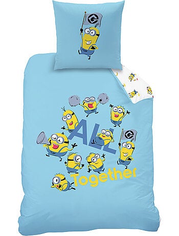 Parure de lit imprimée 100% coton, les minions fête