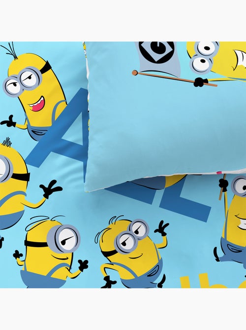 Parure de lit imprimée 100% coton, les minions fête - Kiabi