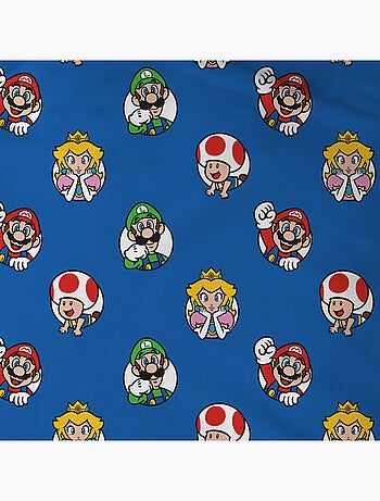 Parure de lit imprimée 100% coton, mario friends