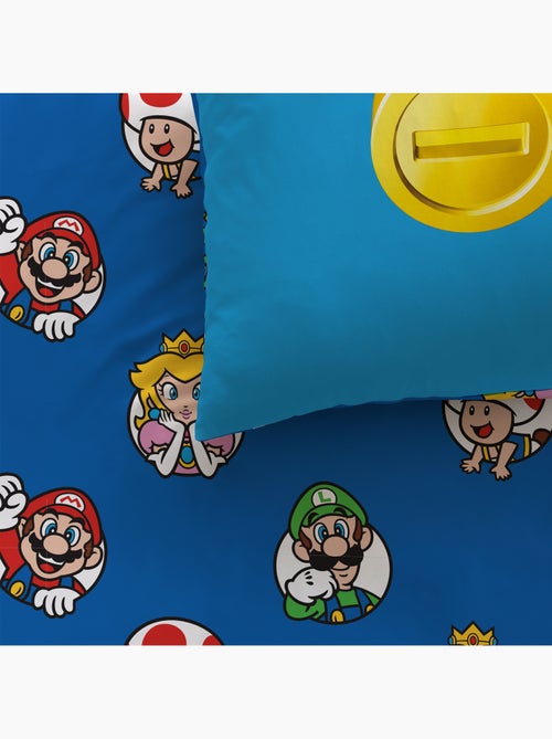 Parure de lit imprimée 100% coton, mario friends - Kiabi