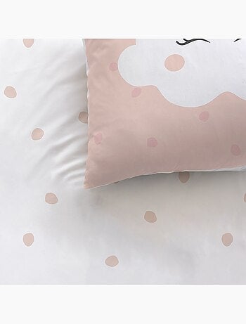 Parure de lit imprimée 100% coton, nuages