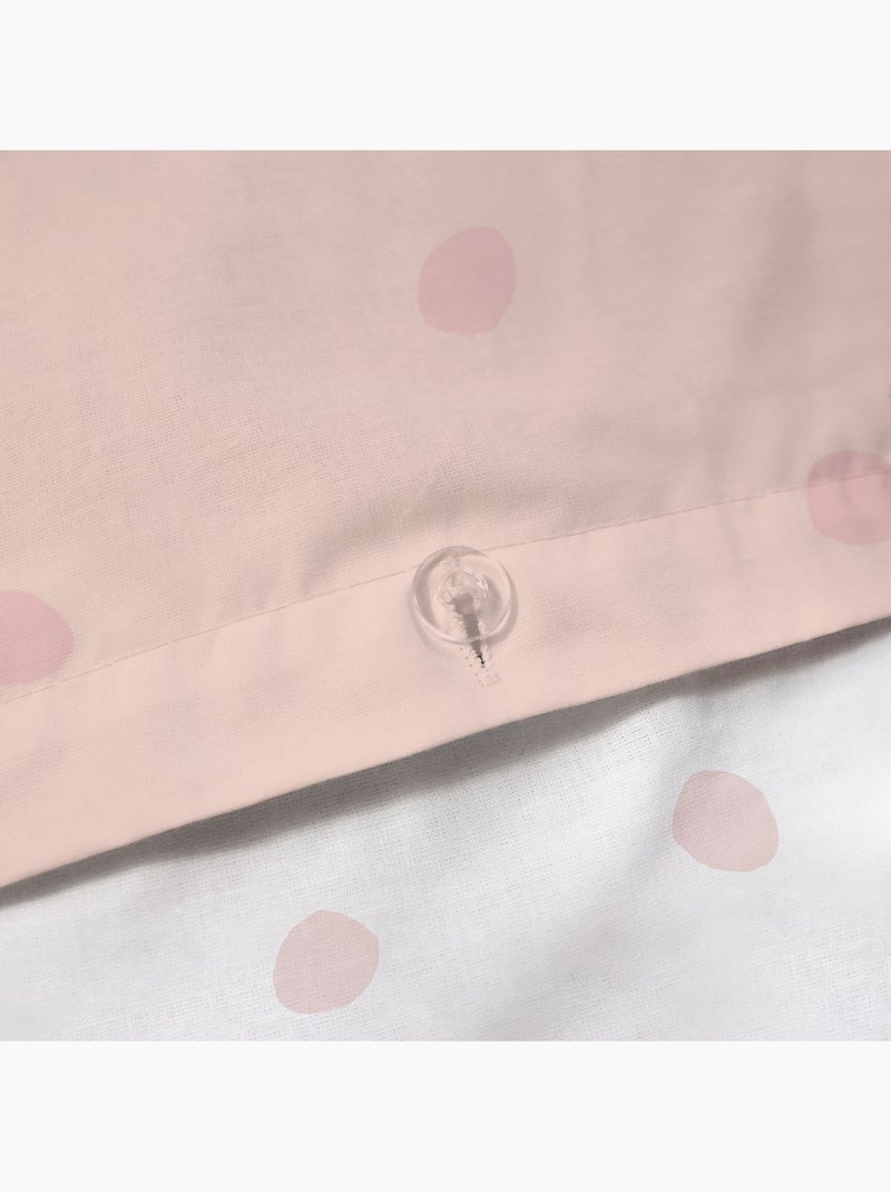 Parure de lit imprimée 100% coton, nuages Rose - Kiabi