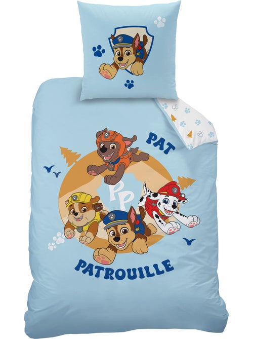 Parure de lit imprimée 100% coton, pat patrouille camp - Kiabi