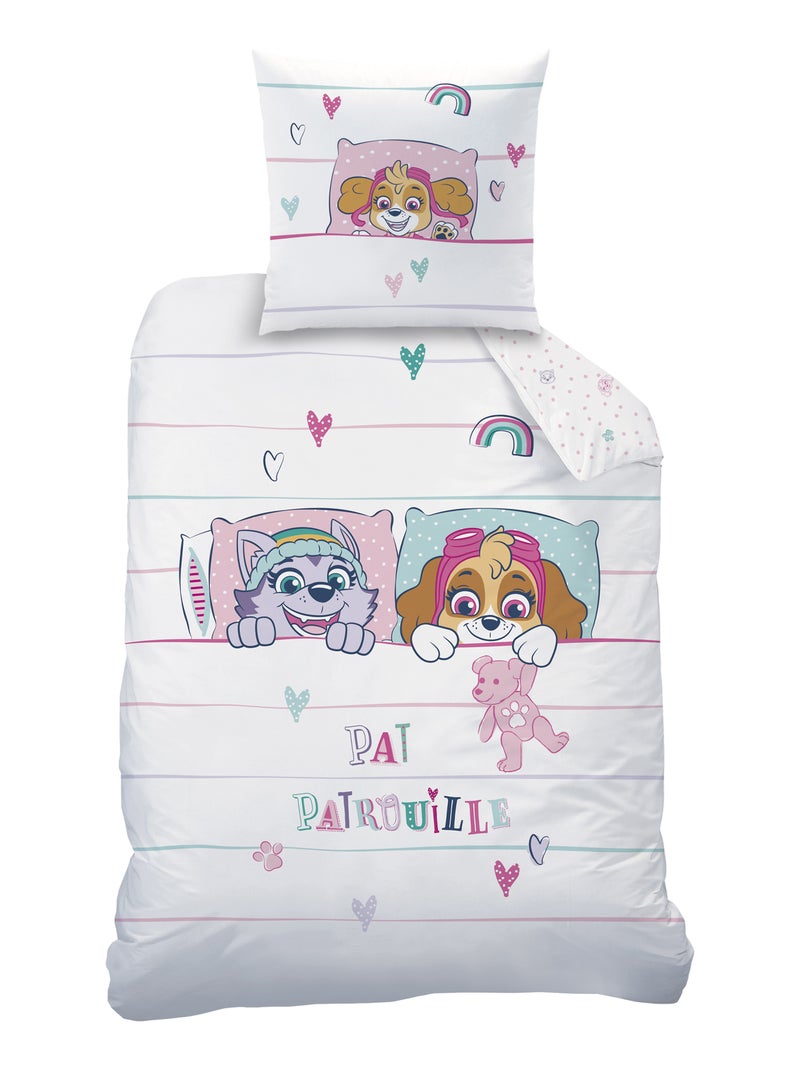 Parure de lit imprimée 100% coton, pat patrouille douce nuit Multicolore - Kiabi