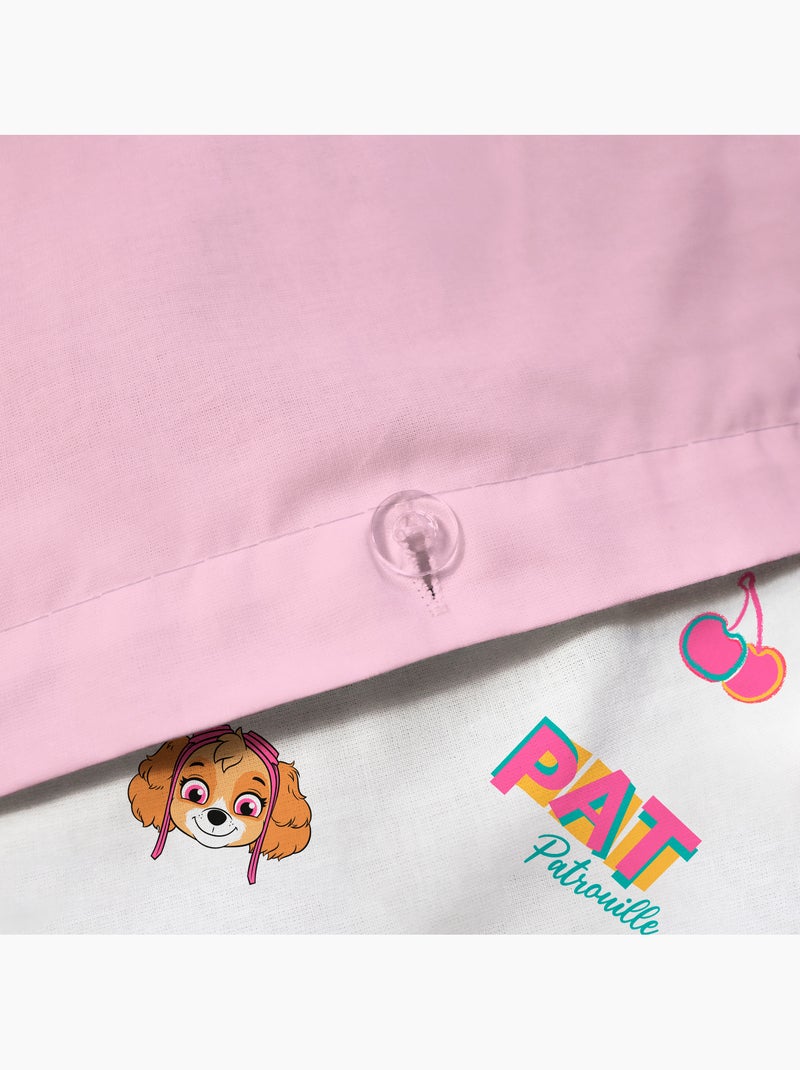 Parure de lit imprimée 100% coton, pat patrouille fruity Rose - Kiabi