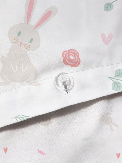 Parure de lit imprimée 100% coton, petit lapin - Kiabi Parure de lit imprimée 100% coton, petit lapin - Kiabi