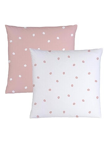Parure de lit imprimée 100% coton, pink spots