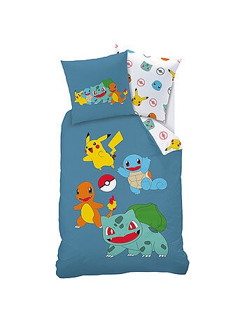 Parure de lit imprimée 100% coton, pokemon power