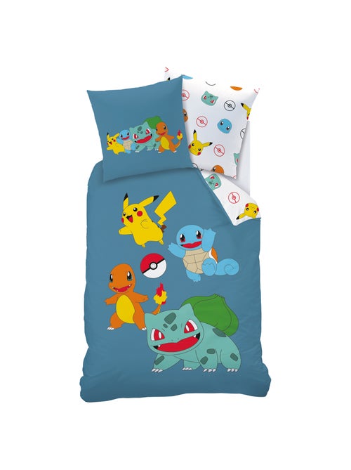 Parure de lit imprimée 100% coton, pokemon power - Kiabi Parure de lit imprimée 100% coton, pokemon power - Kiabi