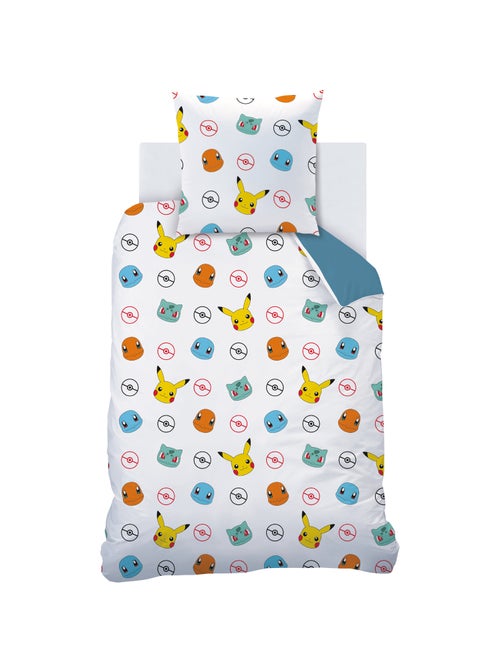 Parure de lit imprimée 100% coton, pokemon power - Kiabi Parure de lit imprimée 100% coton, pokemon power - Kiabi