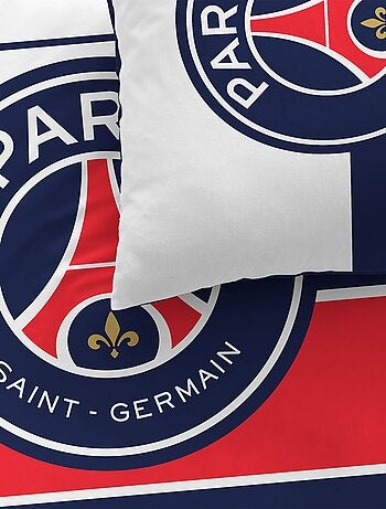 Parure de lit imprimée 100% coton, psg logo