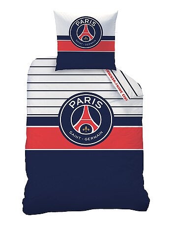 Parure de lit imprimée 100% coton, psg logo