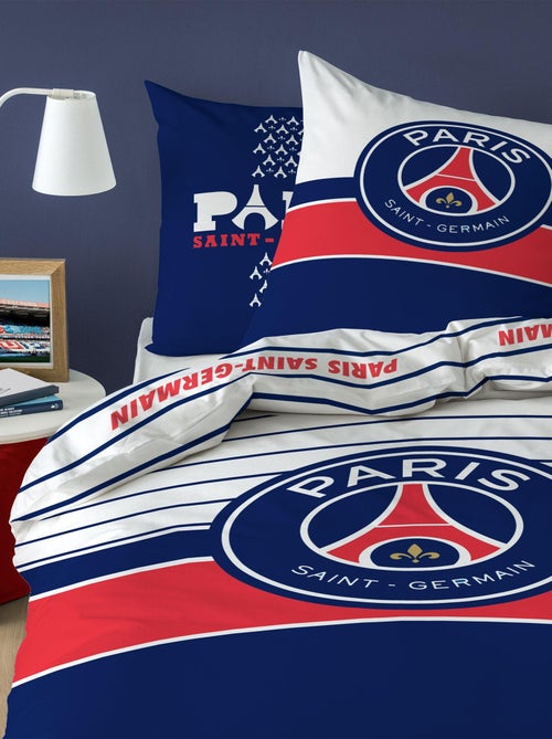 Parure de lit imprimée 100% coton, psg logo - Kiabi