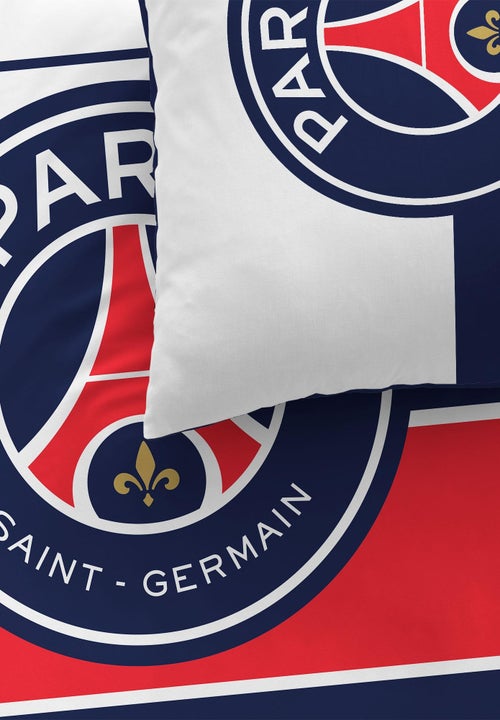 Parure de lit imprimée 100% coton, psg logo - Kiabi