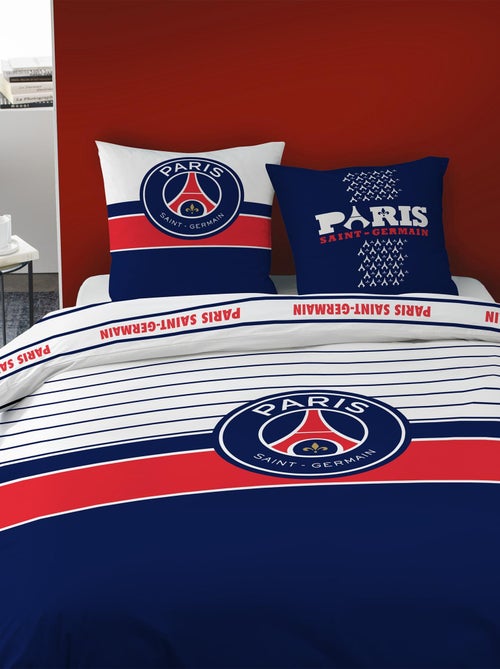 Parure de lit imprimée 100% coton, psg logo - Kiabi