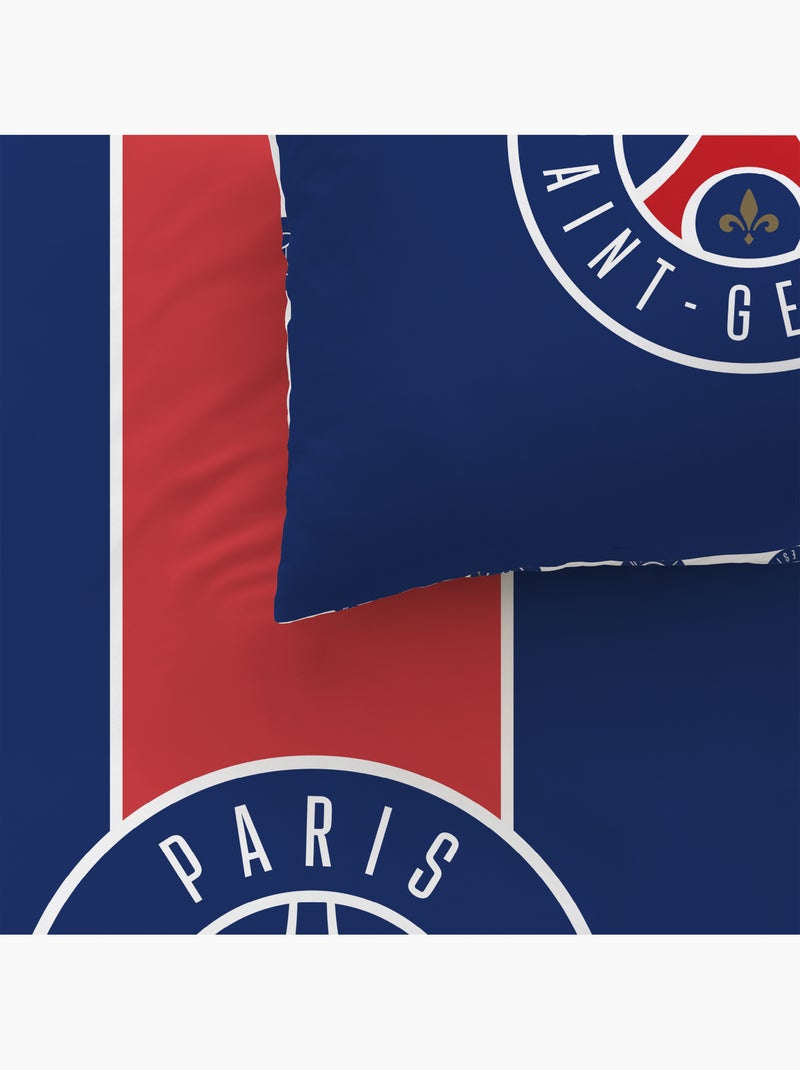 Parure de lit imprimée 100% coton, psg terrain Bleu - Kiabi