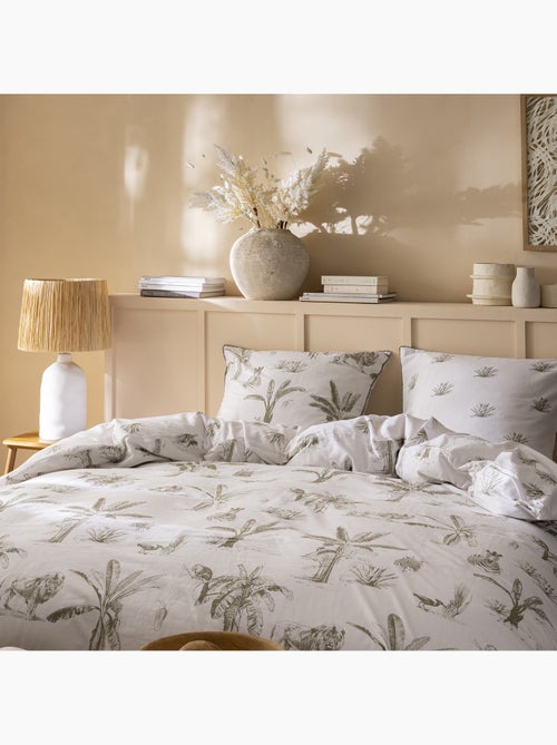 Parure de lit imprimée 100% coton, safari - Kiabi Parure de lit imprimée 100% coton, safari - Kiabi