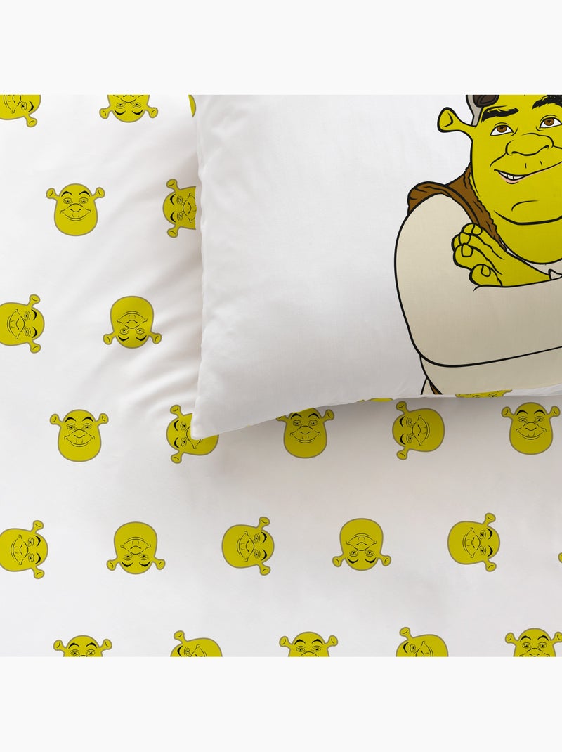 Parure de lit imprimée 100% coton, shrek amis Vert - Kiabi
