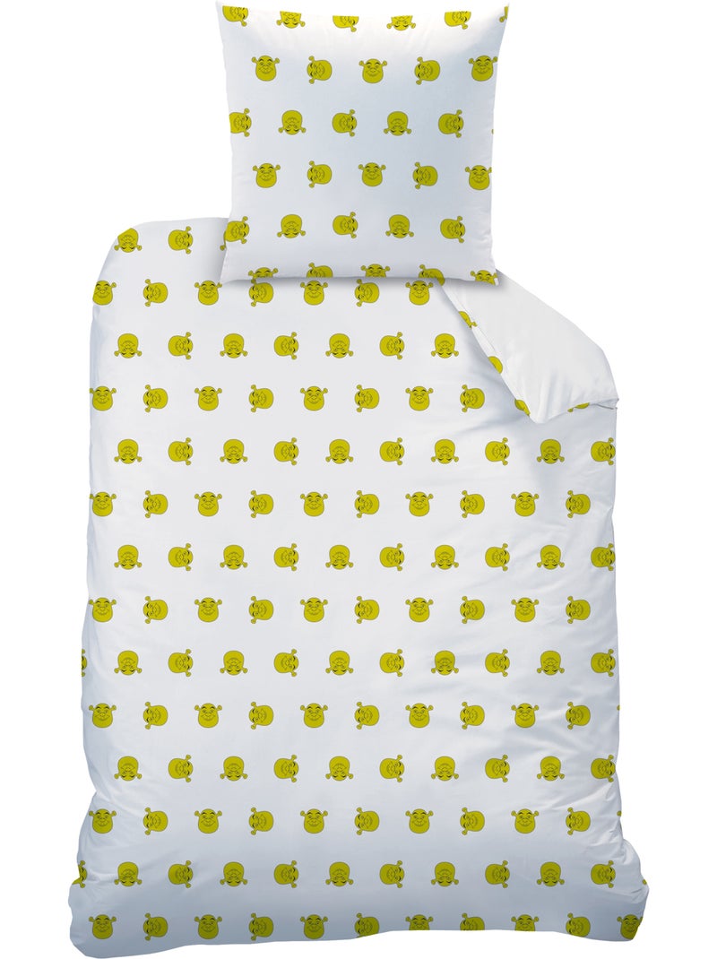 Parure de lit imprimée 100% coton, shrek amis Vert - Kiabi