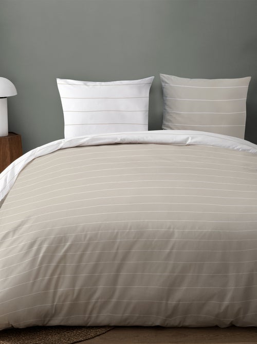 Parure de lit imprimée 100% coton, stripes - Kiabi Parure de lit imprimée 100% coton, stripes - Kiabi