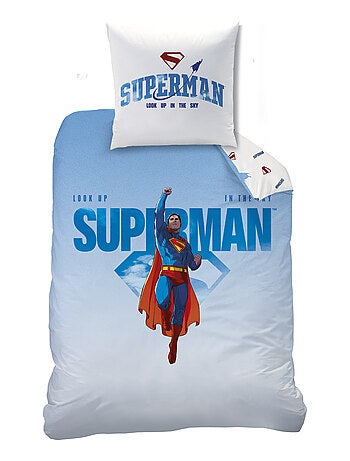 Parure de lit imprimée 100% coton, superman man