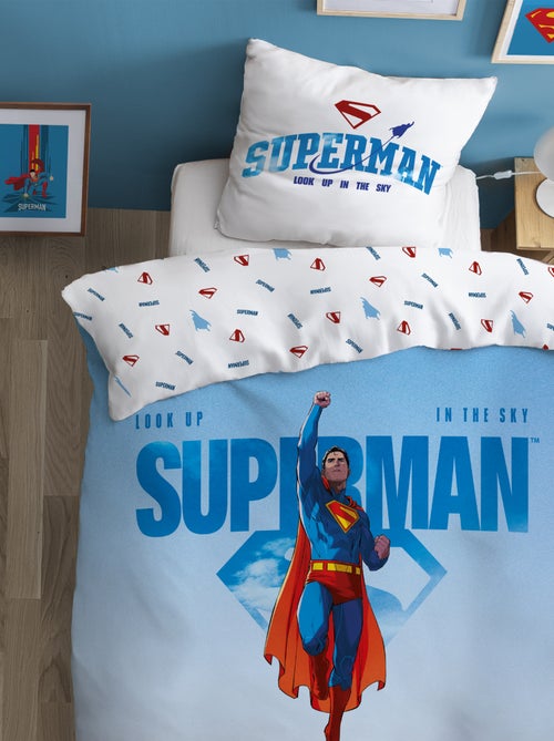 Parure de lit imprimée 100% coton, superman man - Kiabi