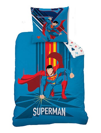 Parure de lit imprimée 100% coton, superman supera