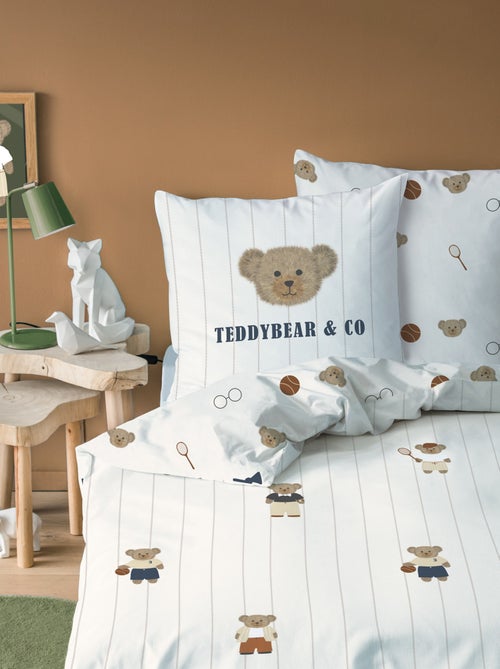 Parure de lit imprimée 100% coton, teddy bear - Kiabi Parure de lit imprimée 100% coton, teddy bear - Kiabi