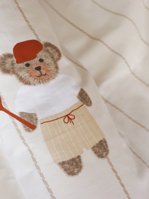 Parure de lit imprimée 100% coton, teddy bear - Kiabi Parure de lit imprimée 100% coton, teddy bear - Kiabi
