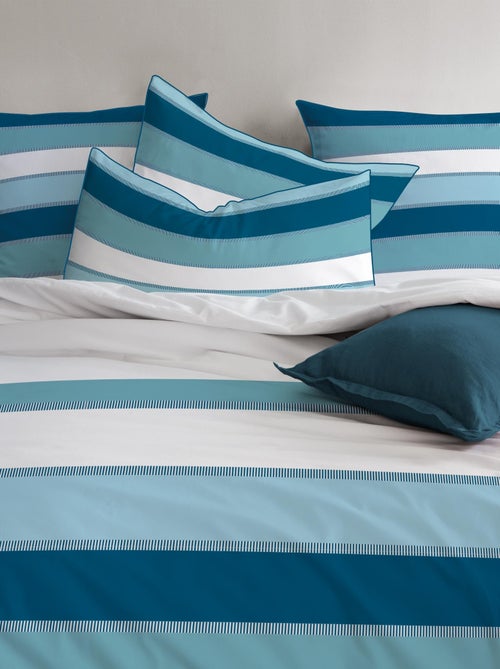 Parure de lit imprimée 100% coton, tendance océane - Kiabi Parure de lit imprimée 100% coton, tendance océane - Kiabi