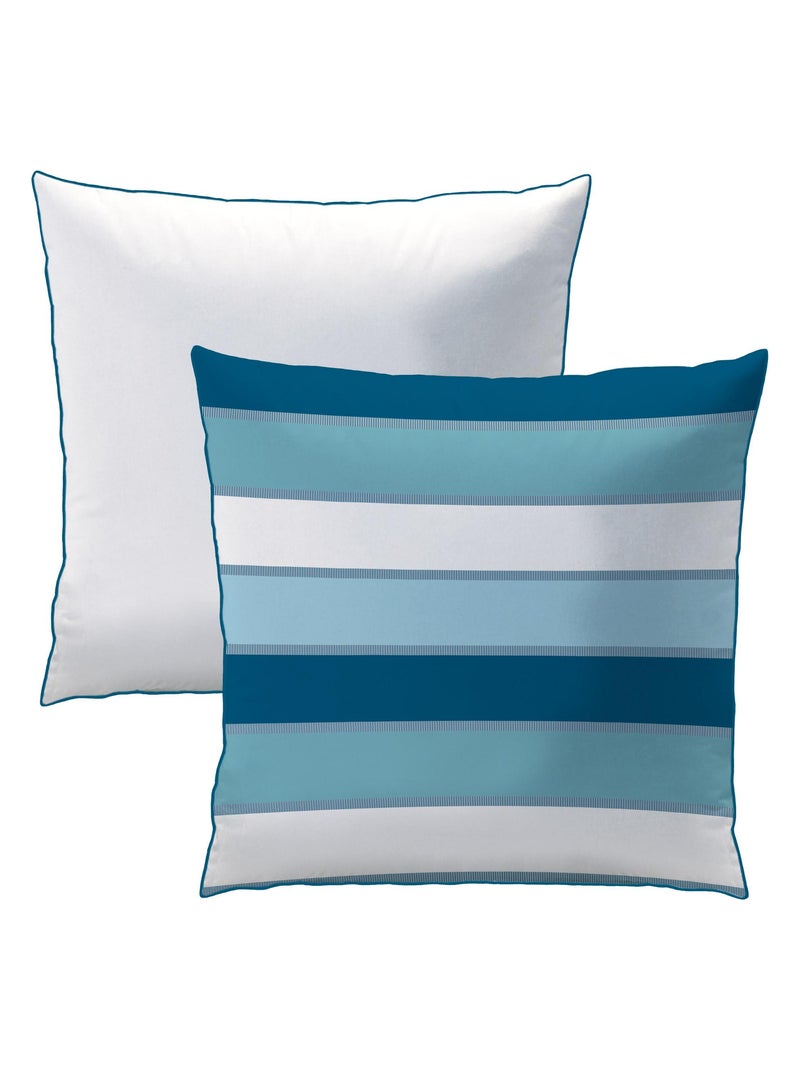 Parure de lit imprimée 100% coton, tendance océane Bleu - Kiabi