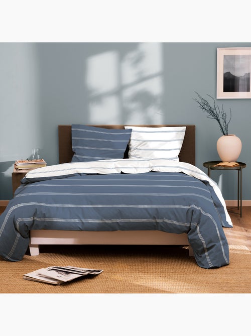 Parure de lit imprimée 100% coton, urban stripes - Kiabi Parure de lit imprimée 100% coton, urban stripes - Kiabi