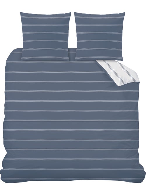 Parure de lit imprimée 100% coton, urban stripes - Kiabi Parure de lit imprimée 100% coton, urban stripes - Kiabi