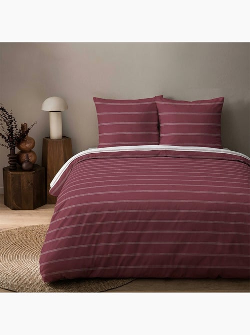 Parure de lit imprimée 100% coton, urban stripes - Kiabi Parure de lit imprimée 100% coton, urban stripes - Kiabi