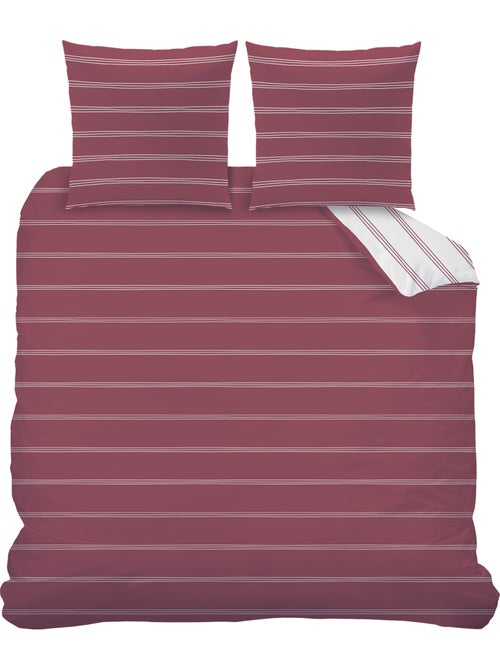Parure de lit imprimée 100% coton, urban stripes - Kiabi Parure de lit imprimée 100% coton, urban stripes - Kiabi