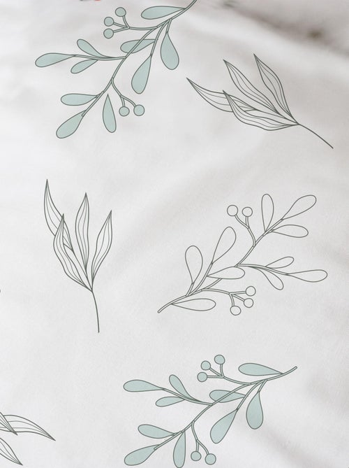 Parure de lit imprimée 2 personnes 100% coton, esprit botanique - Kiabi Parure de lit imprimée 2 personnes 100% coton, esprit botanique - Kiabi