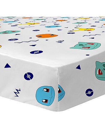 Parure de lit imprimée + drap housse 100% coton, pokemon ziggy