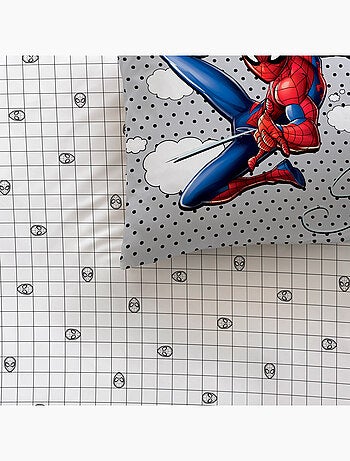 Parure de lit imprimée + drap housse 100% coton, spiderman hero