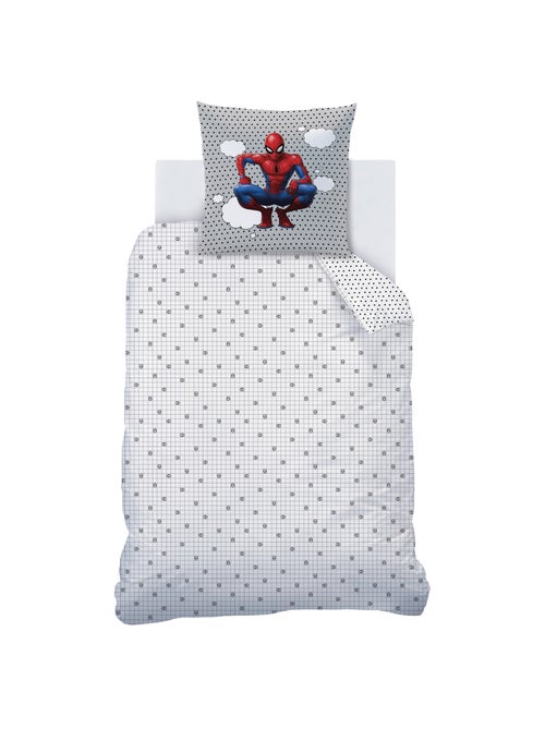 Parure de lit imprimée + drap housse 100% coton, spiderman hero - Kiabi