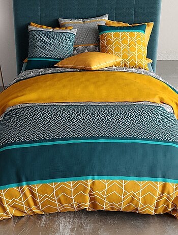 Parure de lit imprimée housse + 2 taies - 2 personnes