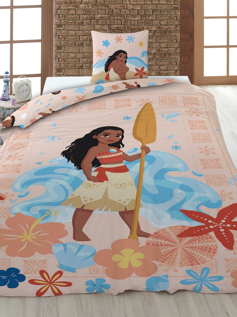 Parure de lit imprimée housse de couette - 2 personnes Orange - Kiabi