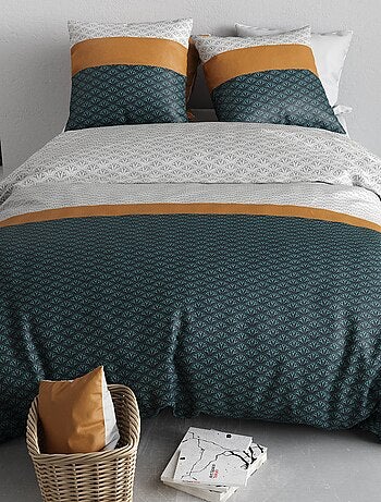 Parure de lit imprimée housse de couette + 2 taies - 2 personnes