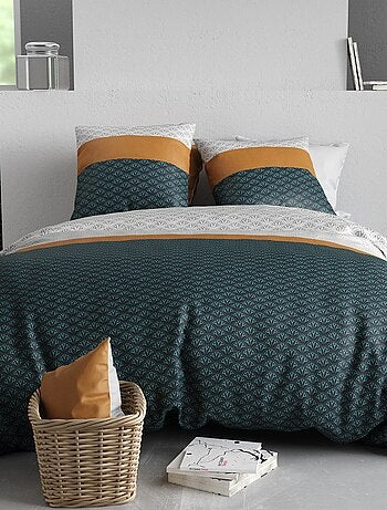 Parure de lit imprimée housse de couette + 2 taies - 2 personnes
