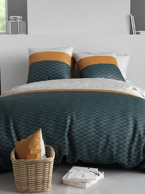 Parure de lit imprimée housse de couette + 2 taies - 2 personnes - Kiabi