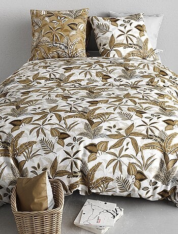 Parure de lit imprimée housse de couette + 2 taies d'oreiller - 2 personnes