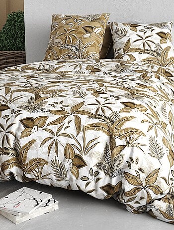 Parure de lit imprimée housse de couette + 2 taies d'oreiller - 2 personnes