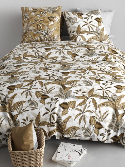 Parure de lit imprimée housse de couette + 2 taies d'oreiller - 2 personnes - Kiabi