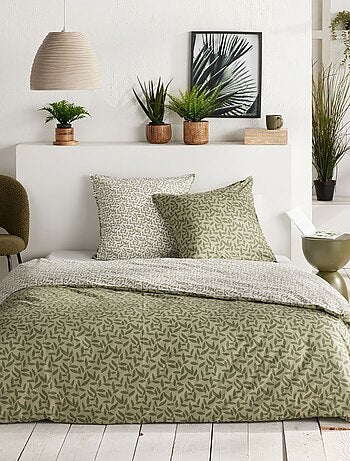 Parure de lit imprimée housse de couette + taies - 2 personnes