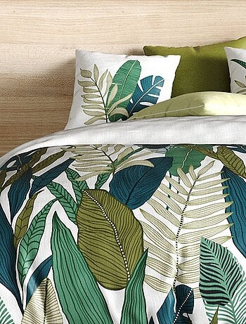 Parure de lit imprimée housse de couette + taies - 2 personnes